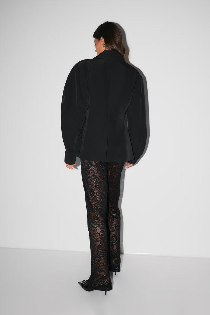 Ariana | Women's pants with lace and flared pant legs-1