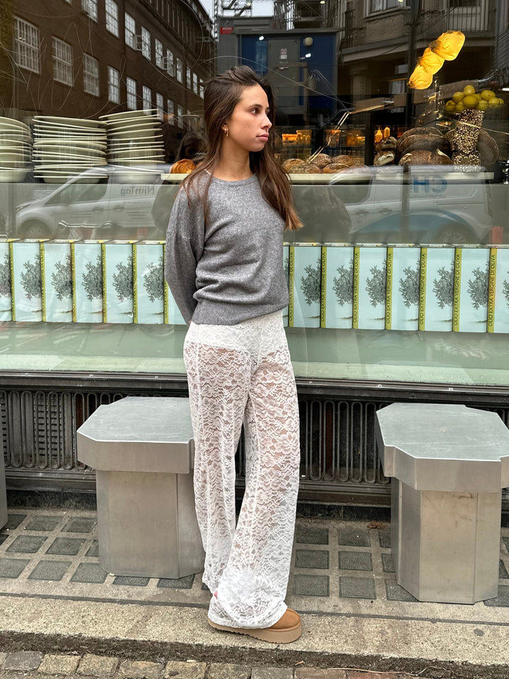 Ariana | Women's pants with lace and flared pant legs-1